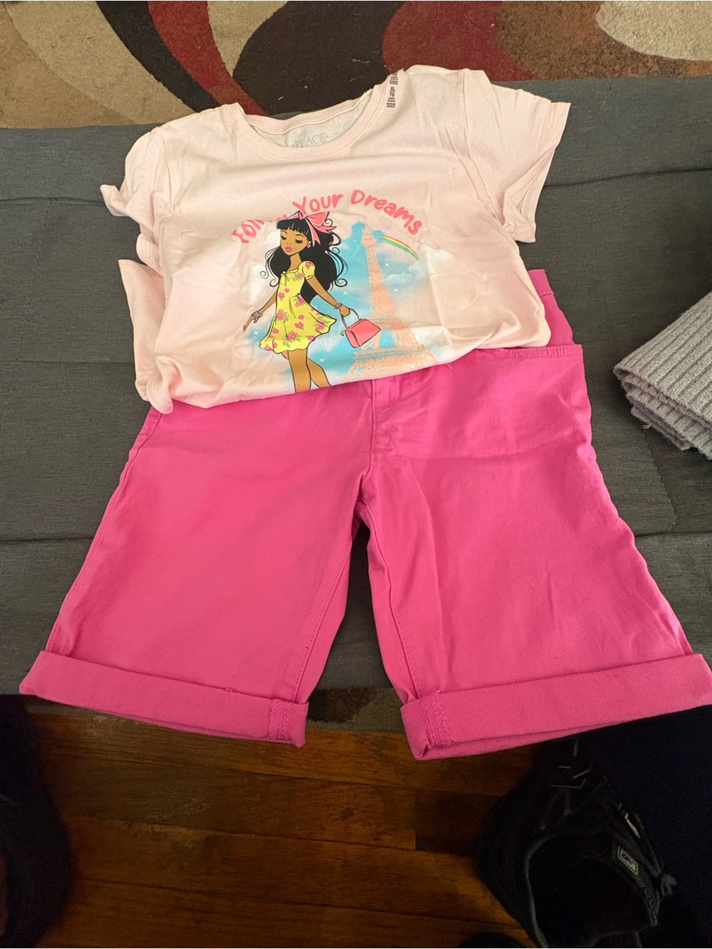 Girl cute outfit shorts size 12 top size 14 $15